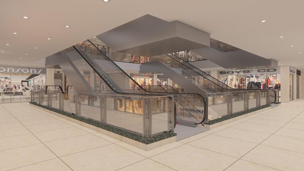 Mall Interior — Escalators